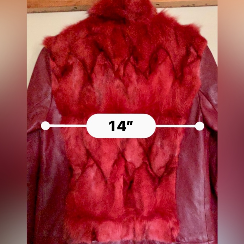 🎁leather jacket, burgundy red. small size. authentic leather 🎁#RAB - Picture 14 of 15